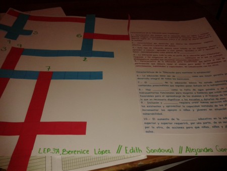 Crucigrama del primer tema de la unidad I